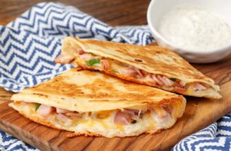 Ham and Cheese Quesadilla – Barefeet in the ...